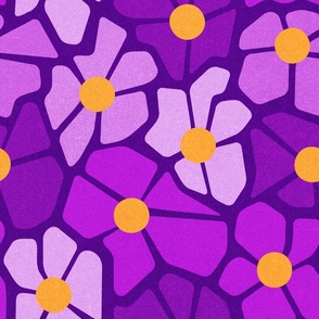70s floral purple on purple