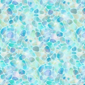 Sea Glass Mosaic Pastel on Aqua 450L