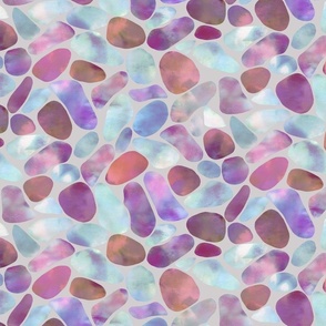 Sea Glass Mosaic Purple on Gray 300L