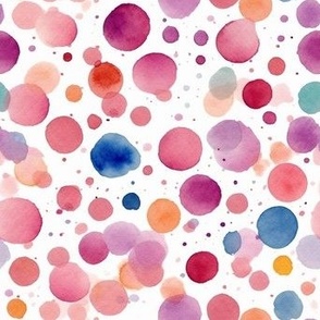 Watercolor dots Iii - Multi