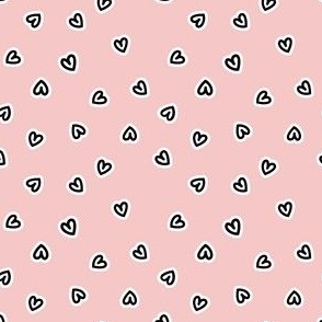 mini 3x3in hearts - pink