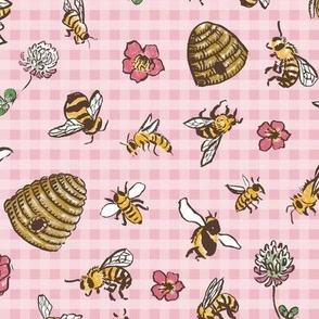 Wonderful World of Bees - Large Pink
