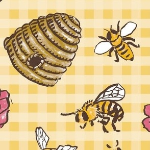Wonderful World of Bees - Extra-Large Yellow