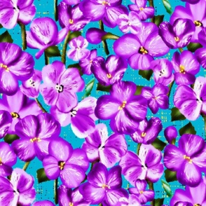 Fuschia Violets - large scale