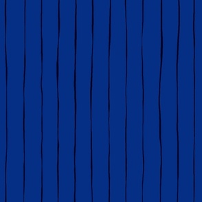24x24 wonky pinstripes black stripes on royal blue