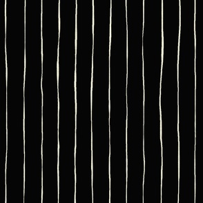 24x24 wonky pinstripes cream stripes on black