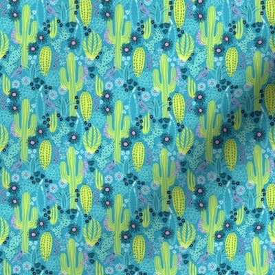 Sonoran Landscape (Lime and Teal Extra Small)