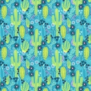 Sonoran Landscape (Lime and Teal Extra Small)