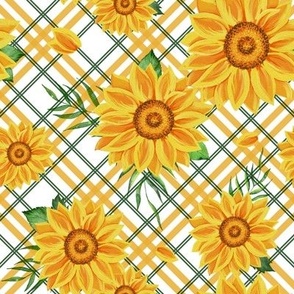 Bright sunflowers - medium scale