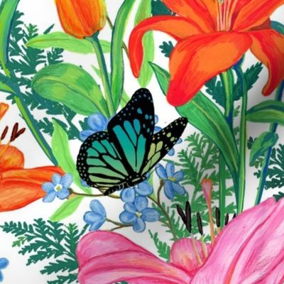 Butterflies in my Lilly Garden