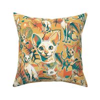 Cornish rex Cat design summer fresh 2023