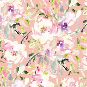 Loose Watercolor Florals - Ayla Harley Collection | Blush Peach