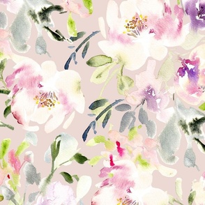 Loose Watercolor Florals - Ayla Harley Collection | Blush