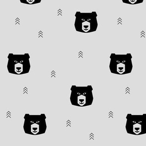 bears geometric - light grey 