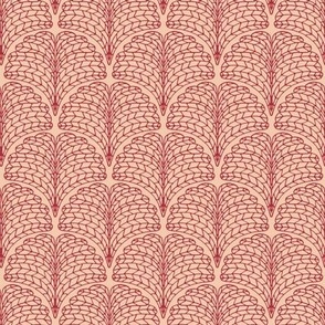 472 - Small scale classic clamshell with a fancy twist, with faux knitting textures creating a 3d effect in monochromatic pink - for baby girl nursery, children's apparel, kids active wear and pjs, table linen and pillow cases