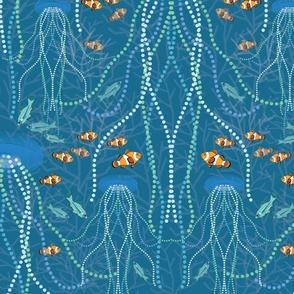 Clownfish Costume Fabric, Wallpaper and Home Decor