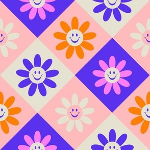 Checkered Daisy Delight Pattern