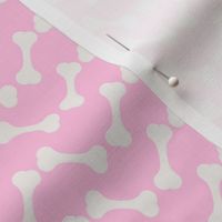 dog biscuit chevron - petal pink and white