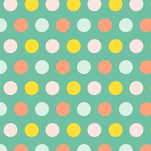Colorful cute polkadots pattern