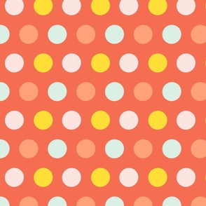 Colorful cute polkadots pattern