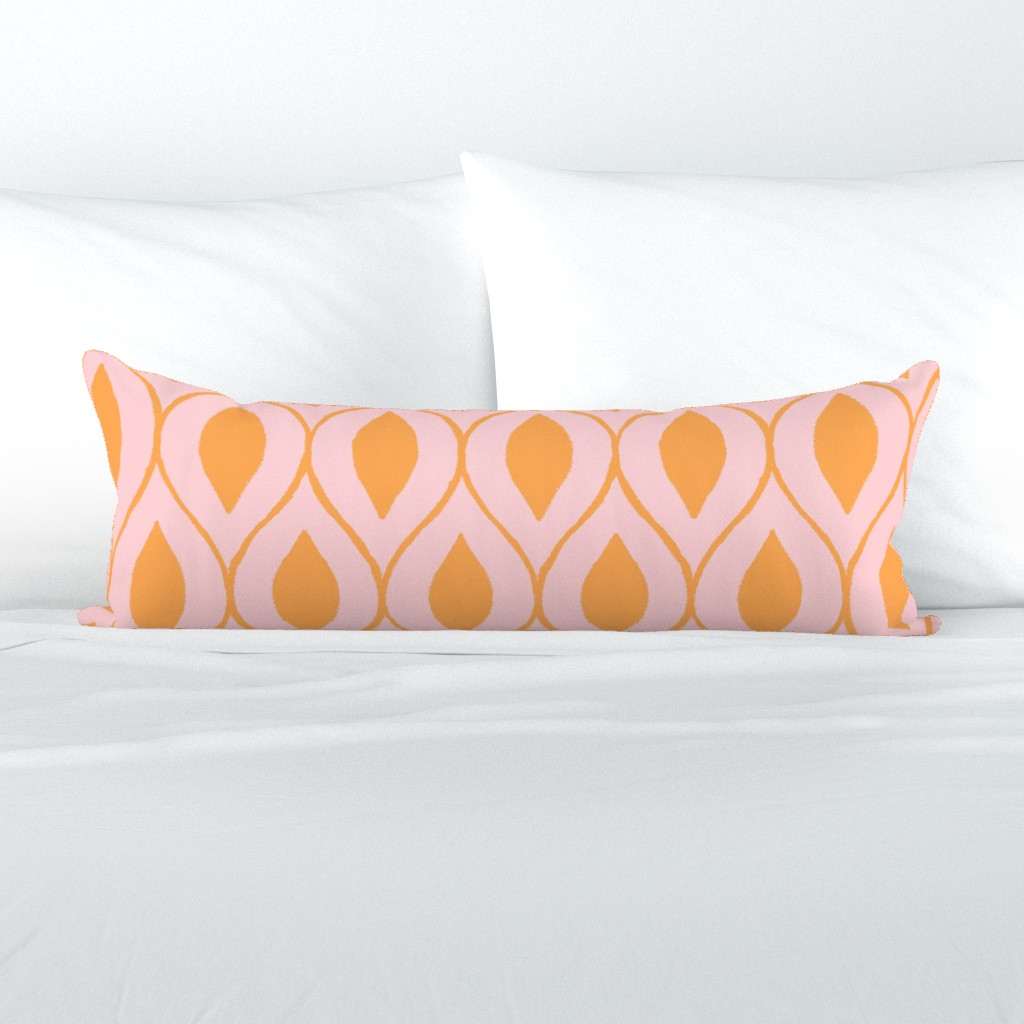 Ogee Ikat pink orange (L)