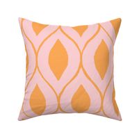 Ogee Ikat pink orange large