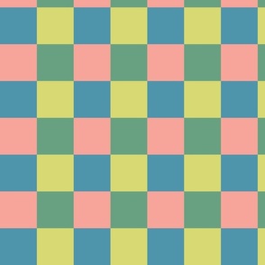 Colorful Plaid - Blue, pink and green