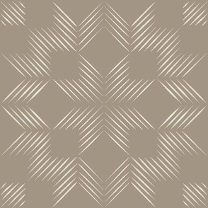 Lines _ Creamy White_ Khaki Brown 02 _ Rustic Boho Geometric Earthy Cottagecore 