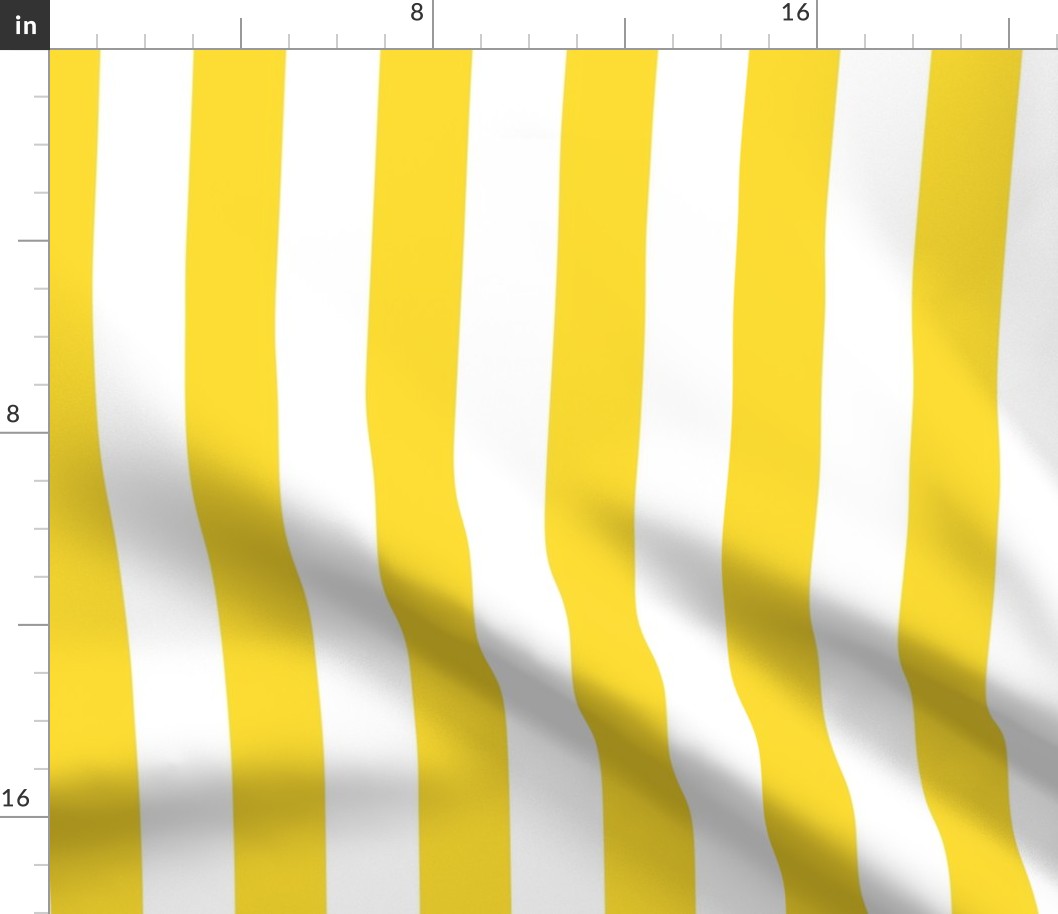 Cheerful Yellow and White Summer Stripes