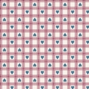 gingham heart pattern swatch 4
