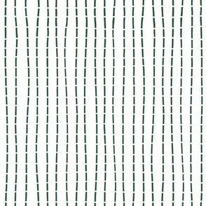 Thin Stitch Dark green on White Medium Scale vertical repeat 8" x 8"