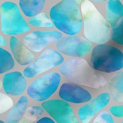 Sea Glass Mosaic Teal on Gray 300L
