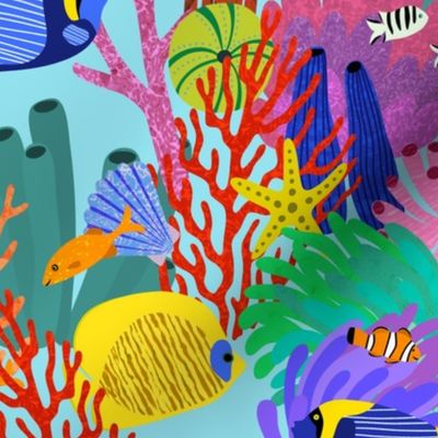 Coral Reef - wonderful world multicolored - large scale