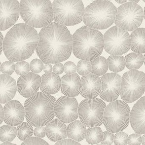 Starburst Geo Line Doodle_Cloudy Silver, Creamy White_Hand Drawn Textured Fun Geometric