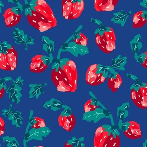 Fresh Strawberries - Blue Large Scale