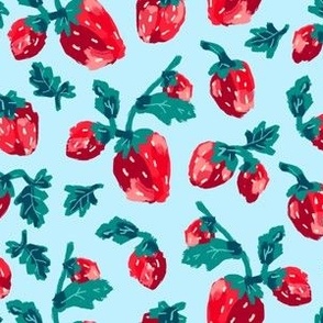 Fresh Strawberries - Light Teal Regular Scale