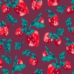 Fresh Strawberries - Maroon Regular Scale