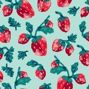 Fresh Strawberries - Teal Regular Scale