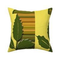 Autumn Leaves Yellow with Horizontal Stripe