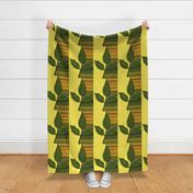 Autumn Leaves Yellow with Horizontal Stripe