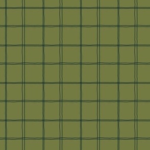 Cottage Picnic Pinstripe Plaid - Green and Navy 2x2