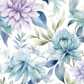 Jumbo Serene and Calm Watercolor Floral