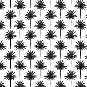(LARGE) Black  Palms Motif