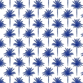(LARGE) Cobalt Blue Palms Motif