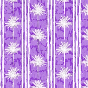 Purple Palms Striped Motif