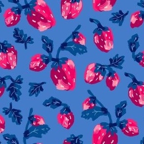 Pink Fresh Strawberries - Blue Regular Scale