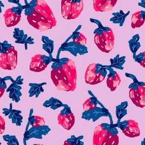 Pink Fresh Strawberries - Lilac Regular Scale