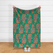 Juicy pineapples large scale
