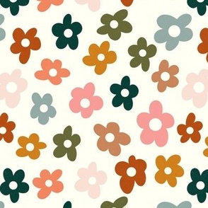 Flower Power - Colorful Daisies Retro