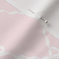 Classic Bow Trellis White on Pink, Nursery Print, Heirloom Print, Newborn Baby Girl Bedding  Blanket Sheets, Grandmillennial Classic Bow Lattice PF053N